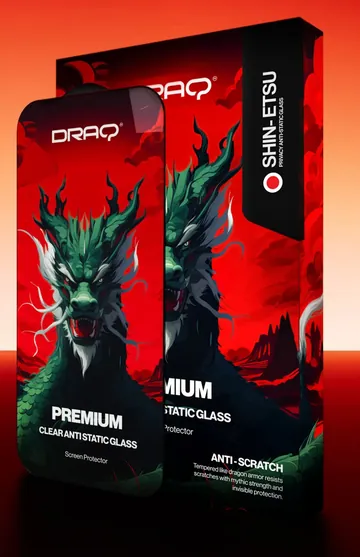 DRAQ Premium Clear Anti-Static Glass kutusu